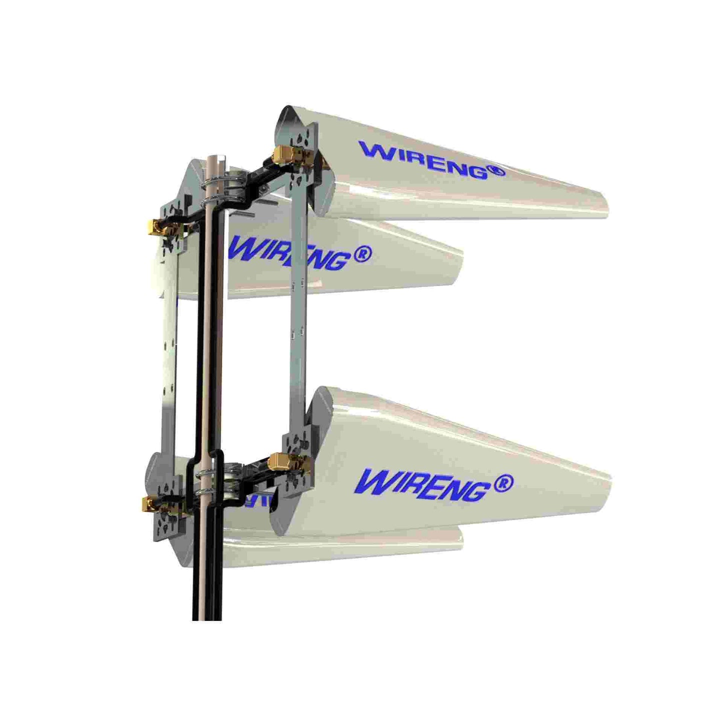 WideAnt4-5G™ True MIMO 4x4 Quad Antenna for Quad-Connector Aux/Diversity Routers Hotspots Modems 5G/4G/3G/2G Ultra-Wide Band Directional High-Gain