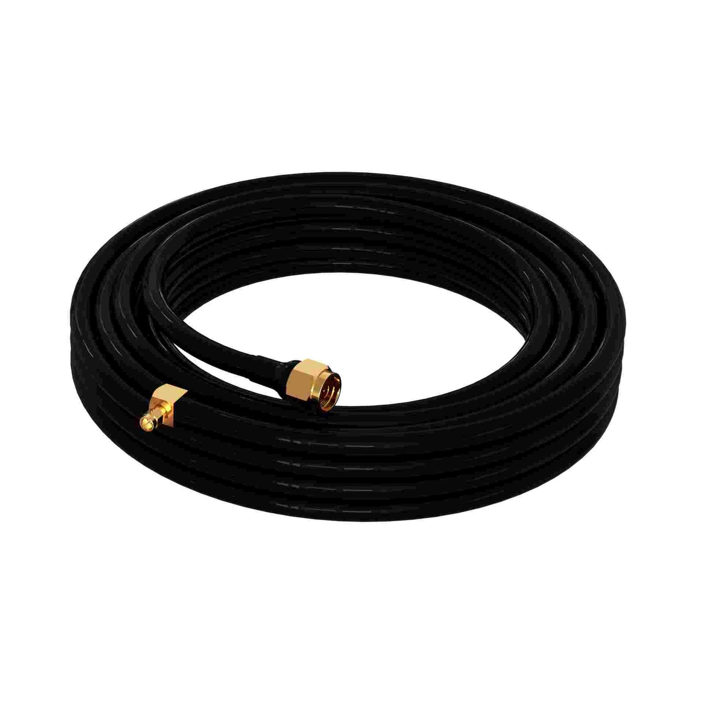 WRG400™ 10 Meters (32.8 Feet) Coaxial Cable with Right-Angle SMA and Straight N Male 24K Gold Plated Connectors Industrial Ultra Low Loss Marine